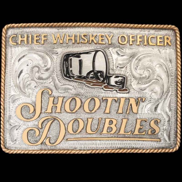 "Our Firefly Belt Buckle is a simple yet stunning piece, handcrafted on a German Silver base featuring hand-engraved scrollwork, a Jeweler's Bronze rope edge, and lettering. There is plenty of space to add your own Custom logo or Ranch brand. If you 